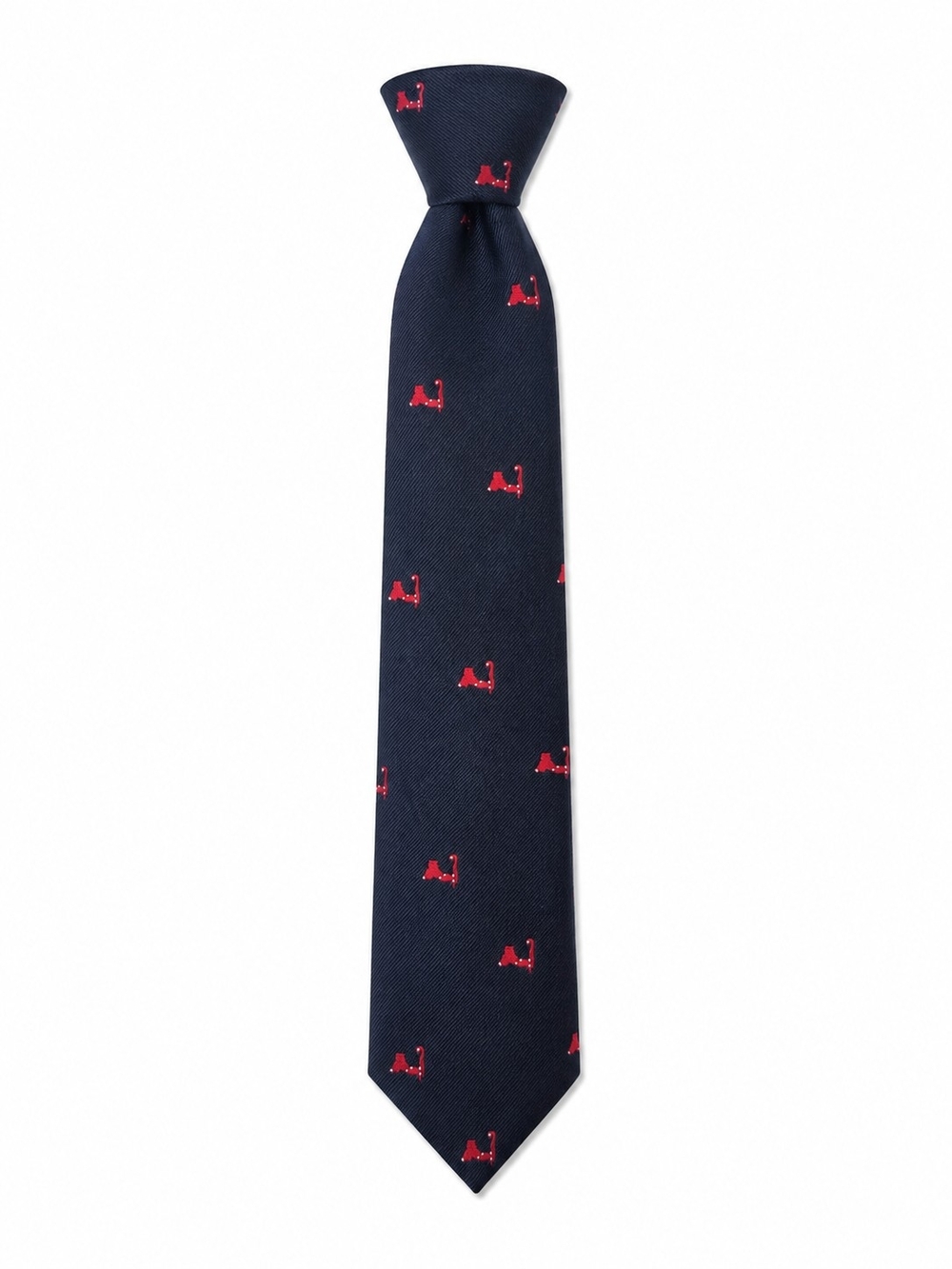 Classic Navy Tie with Cape Cod Embroidery